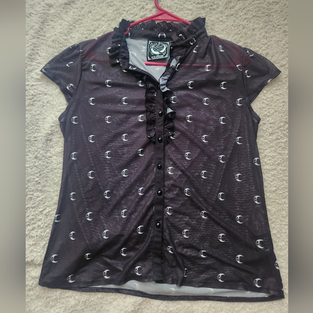 Killstar gothic moon sheer Blouse